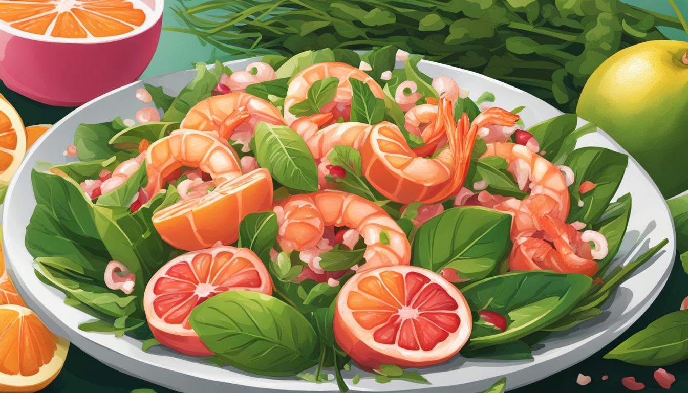 Djeruk Pelon Grapefruit Salad and Shrimp Stir-fry