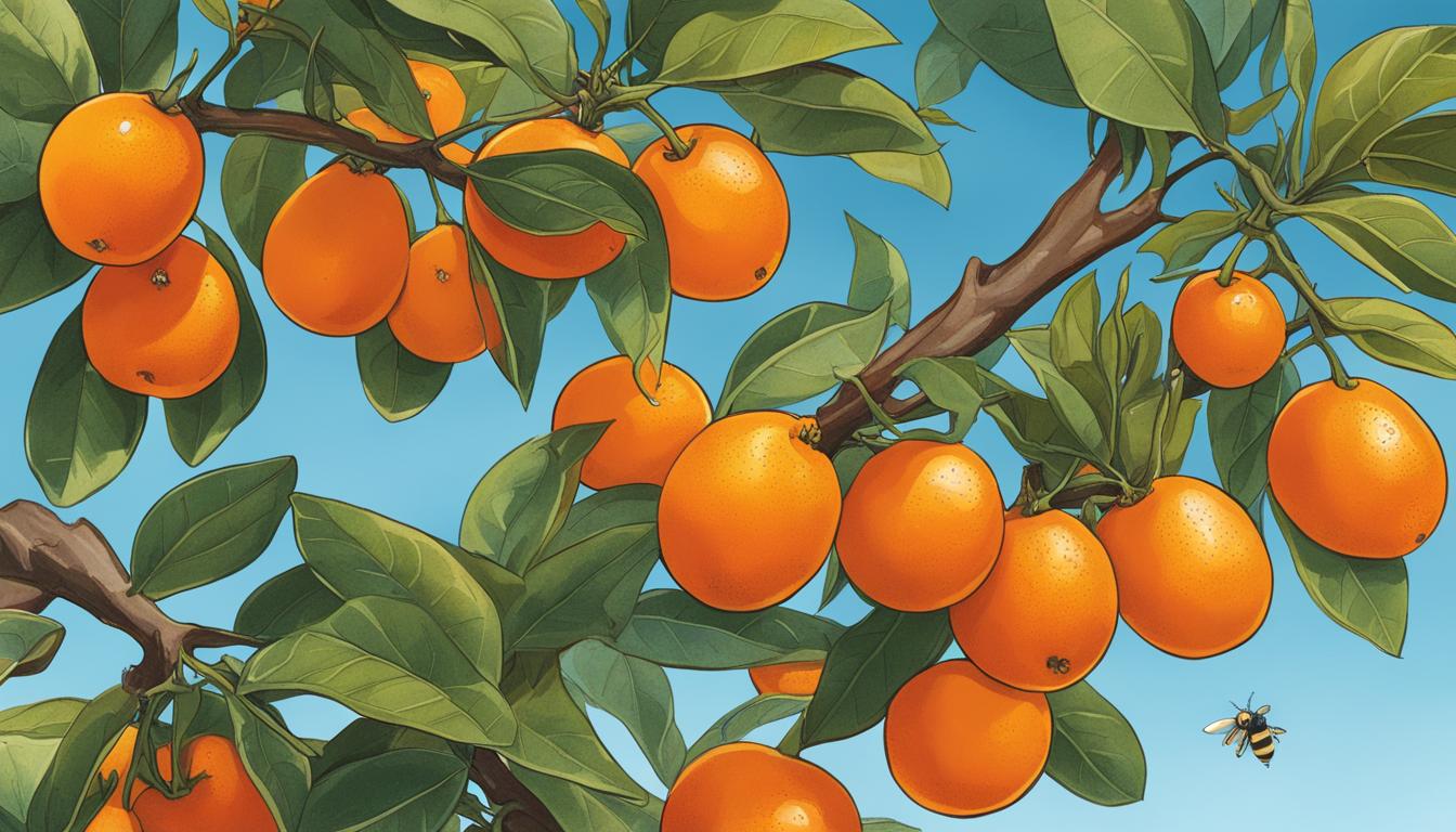 Orangequat fruit on a tree
