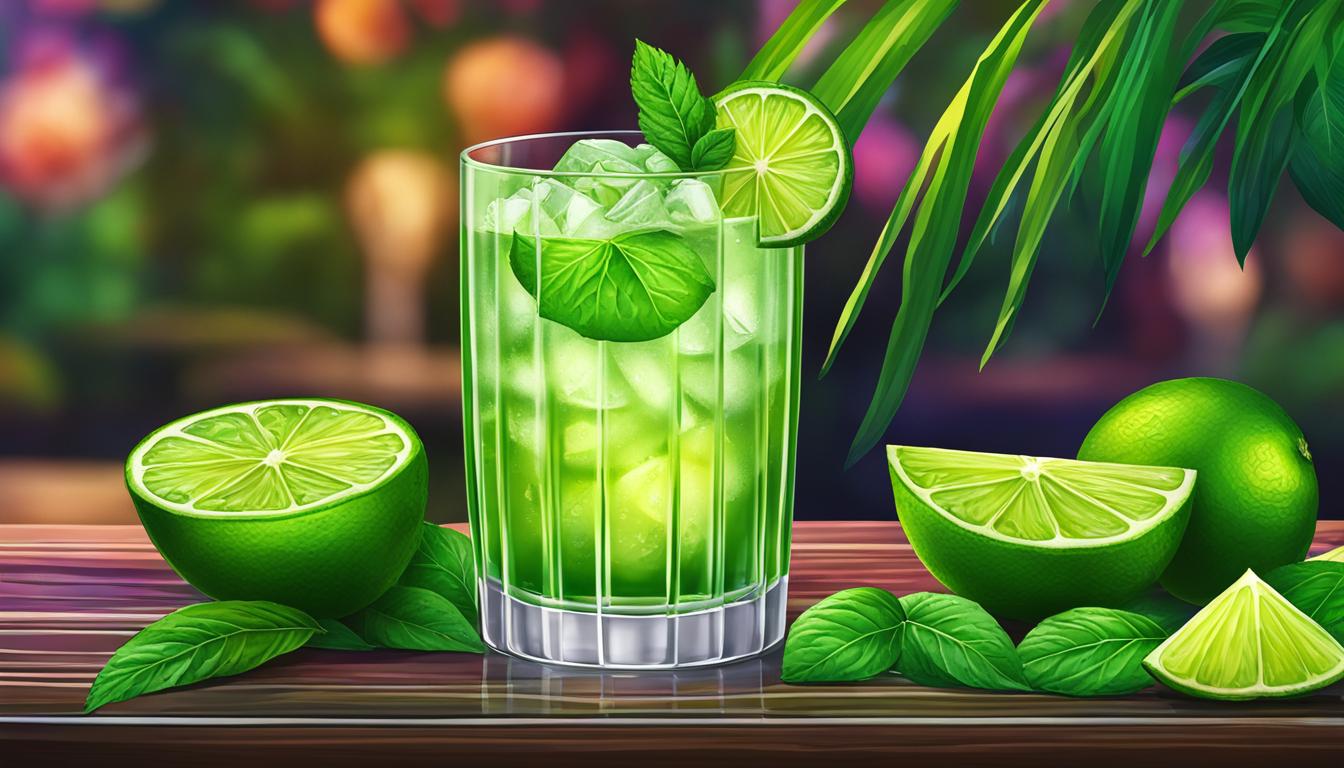 Round Lime cocktail