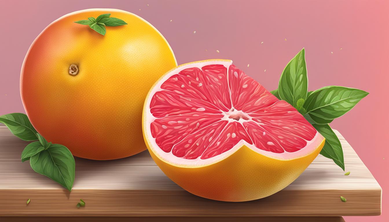 Valentine Grapefruit on a white background