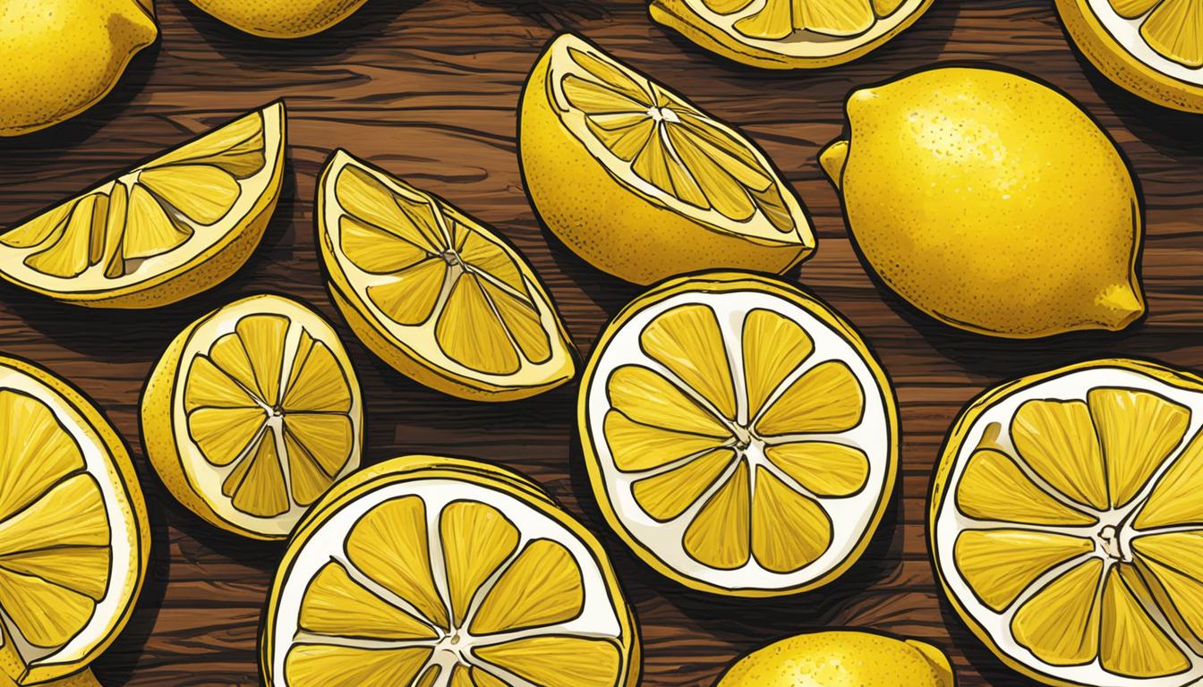 Yen Ben Lemons on a cutting board
