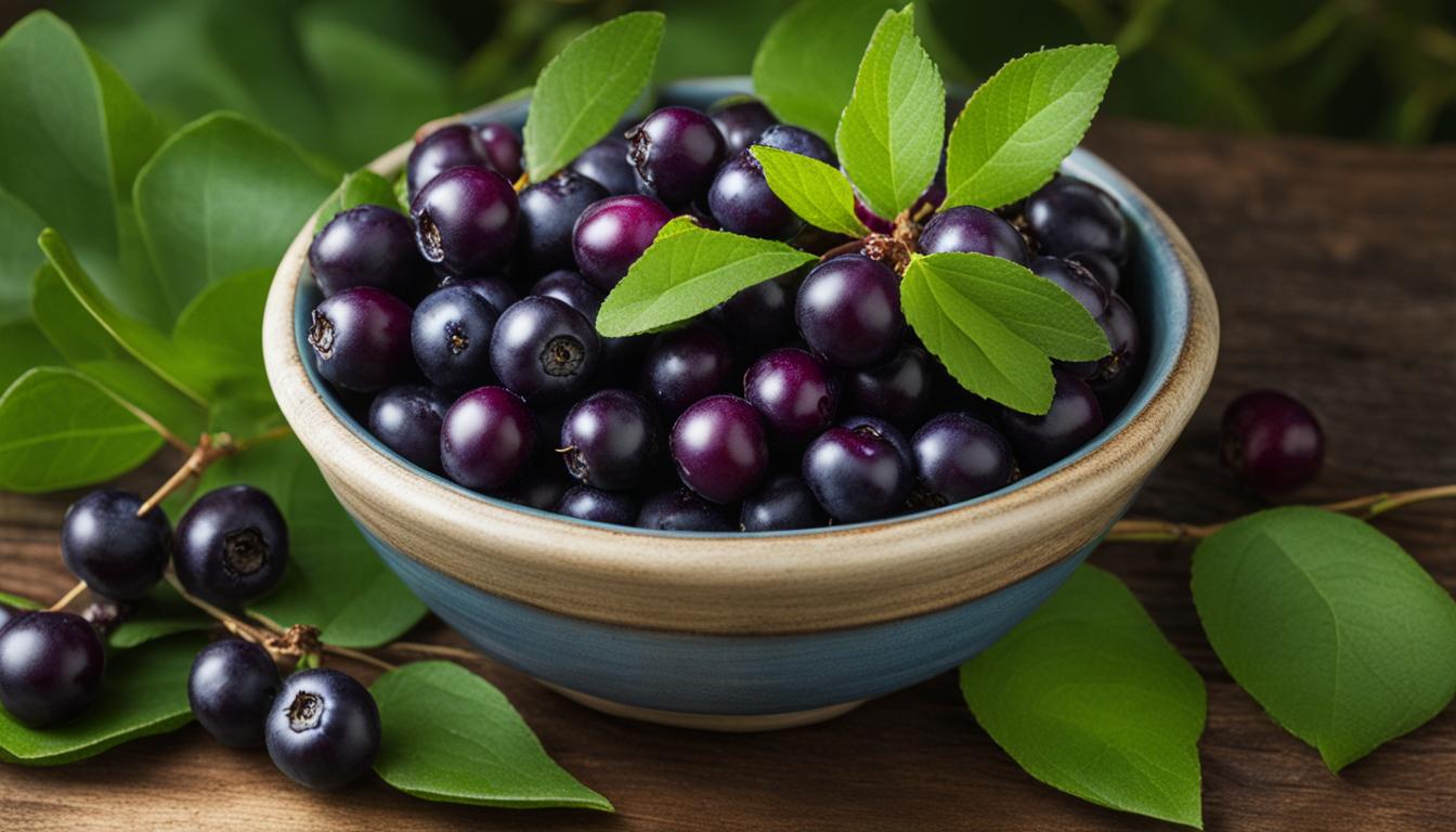 huckleberries in a bowl